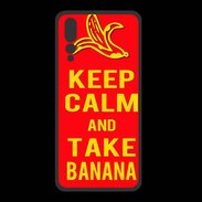 Coque  Huawei P20 Pro PREMIUM Keep Calm Take Banana Rouge