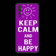 Coque  Huawei P20 Pro PREMIUM Keep Calm Be Happy Violet