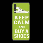 Coque  Huawei P20 Pro PREMIUM Keep Calm Buy Shoes Vert Pomme