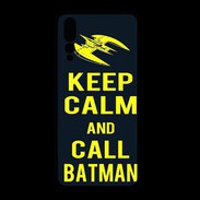 Coque  Huawei P20 Pro PREMIUM Keep Calm Call Batman Noir