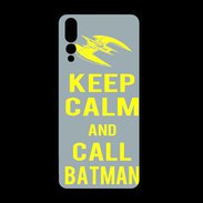 Coque  Huawei P20 Pro PREMIUM Keep Calm Call Batman Gris