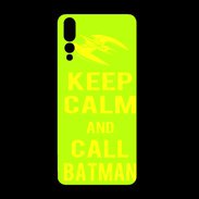 Coque  Huawei P20 Pro PREMIUM Keep Calm Call Batman Vert pomme