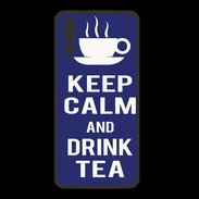 Coque  Huawei P20 Pro PREMIUM Keep Calm Drink Tea Bleu