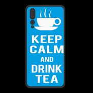 Coque  Huawei P20 Pro PREMIUM Keep Calm Drink Tea Cyan
