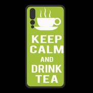 Coque  Huawei P20 Pro PREMIUM Keep Calm Drink Tea Vert pomme