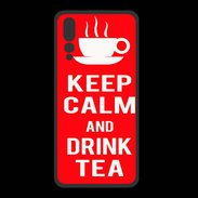Coque  Huawei P20 Pro PREMIUM Keep Calm Drink Tea Rouge