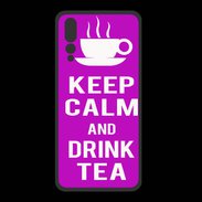Coque  Huawei P20 Pro PREMIUM Keep Calm Drink Tea Violet