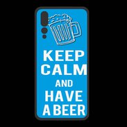 Coque  Huawei P20 Pro PREMIUM Keep Calm Have a beer Cyan