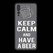 Coque  Huawei P20 Pro PREMIUM Keep Calm Have a beer Gris