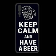 Coque  Huawei P20 Pro PREMIUM Keep Calm Have a beer Noir