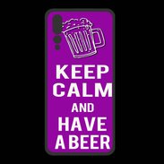 Coque  Huawei P20 Pro PREMIUM Keep Calm Have a beer Violet