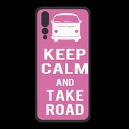 Coque  Huawei P20 Pro PREMIUM Keep Calm Take Road Rose