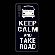 Coque  Huawei P20 Pro PREMIUM Keep Calm Take Road Noir