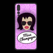 Coque  Huawei P20 Pro PREMIUM Miss Champagne Brune
