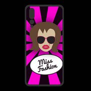 Coque  Huawei P20 Pro PREMIUM Miss Fashion Chatain