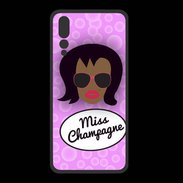 Coque  Huawei P20 Pro PREMIUM Miss Champagne Black