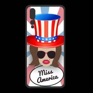 Coque  Huawei P20 Pro PREMIUM Miss USA Chatain