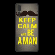 Coque  Huawei P20 Pro PREMIUM Keep Calm Be a Man Gris