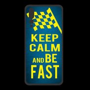 Coque  Huawei P20 Pro PREMIUM Keep Calm and Be Fast Bleu