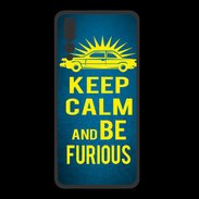 Coque  Huawei P20 Pro PREMIUM Keep Calm and Be Furious Bleu