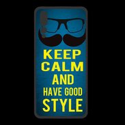 Coque  Huawei P20 Pro PREMIUM Keep Calm and Have a good Style Bleu