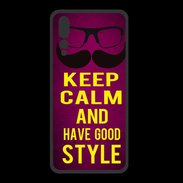 Coque  Huawei P20 Pro PREMIUM Keep Calm and Have a good Style Rose