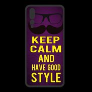 Coque  Huawei P20 Pro PREMIUM Keep Calm and Have a good Style Violet