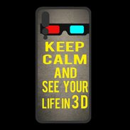 Coque  Huawei P20 Pro PREMIUM Keep Calm and See your life 3D Gris