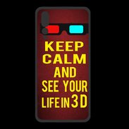 Coque  Huawei P20 Pro PREMIUM Keep Calm and See your life 3D Rouge
