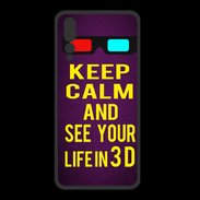 Coque  Huawei P20 Pro PREMIUM Keep Calm and See your life 3D Violet