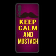 Coque  Huawei P20 Pro PREMIUM Keep Calm and Mustach Rose