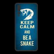 Coque  Huawei P20 Pro PREMIUM Keep Calm and Be a Snake bleu