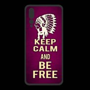 Coque  Huawei P20 Pro PREMIUM Keep Calm and Be Free Rose