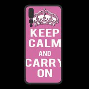 Coque  Huawei P20 Pro PREMIUM Keep Calm and Carry on Rose