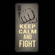 Coque  Huawei P20 Pro PREMIUM Keep Calm and Fight Gris