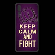 Coque  Huawei P20 Pro PREMIUM Keep Calm and Fight Violet