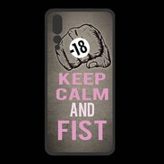 Coque  Huawei P20 Pro PREMIUM Keep Calm and Fist Gris