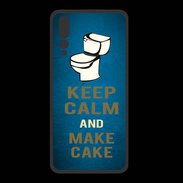 Coque  Huawei P20 Pro PREMIUM Keep Calm and Make cake Bleu
