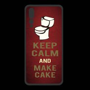 Coque  Huawei P20 Pro PREMIUM Keep Calm and Make cake Rouge