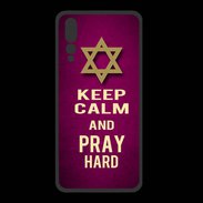 Coque  Huawei P20 Pro PREMIUM Keep Calm and Pray jewish Rose