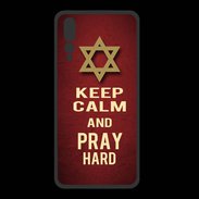 Coque  Huawei P20 Pro PREMIUM Keep Calm and Pray jewish Rouge