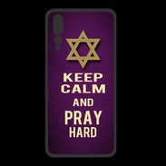 Coque  Huawei P20 Pro PREMIUM Keep Calm and Pray jewish Violet
