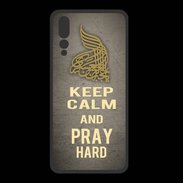 Coque  Huawei P20 Pro PREMIUM Keep Calm and Pray Muslim Gris