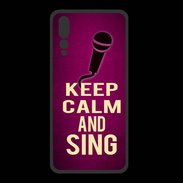 Coque  Huawei P20 Pro PREMIUM Keep Calm and Sing Rose