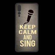 Coque  Huawei P20 Pro PREMIUM Keep Calm and Sing Gris