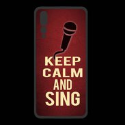 Coque  Huawei P20 Pro PREMIUM Keep Calm and Sing Rouge
