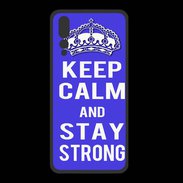 Coque  Huawei P20 Pro PREMIUM Keep Calm and Stay strong Bleu