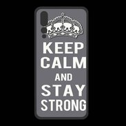 Coque  Huawei P20 Pro PREMIUM Keep Calm and Stay strong Gris