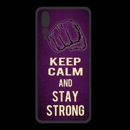 Coque  Huawei P20 Pro PREMIUM Keep Calm and Stay strong Violet