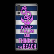 Coque  Huawei P20 Pro PREMIUM Keep Calm and Think Beach Bleu